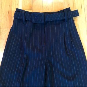 Black with Blue Pinstripe Slacks